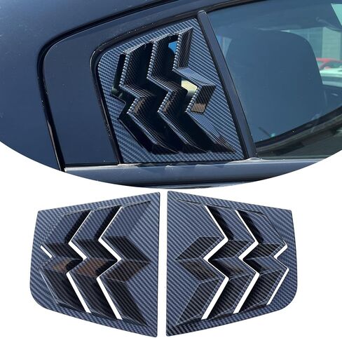فتحات نافذة الشاحن لسيارة دودج تشارجر 2011-2024 GT/RT/SRT/SXT/SE/Scat Pack Lambo Style غطاء خلفي للزجاج الأمامي للشمس مناسب لجميع الأحوال الجوية، أسود لامع in Kuwait