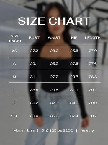 REORIA Women's Basic Lightweight Layering Sexy Slim Square Neck Long Sleeve Bodysuit Tops in Saudi Arabia