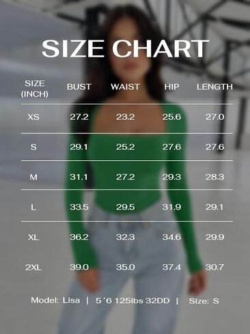 REORIA Women's Basic Lightweight Layering Sexy Slim Square Neck Long Sleeve Bodysuit Tops in Saudi Arabia