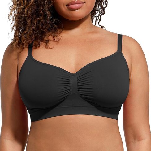 Women's Wireless Seamless Bras No Underwire Stretch Adjustable Bralettes Comfortable Soft Everyday Bra in Saudi Arabia