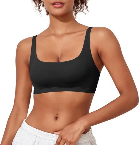 Women Wireless Bralettes Comfortable No Underwire Bras Scoop Neck Seamless Unlined Soft Lounge Bra in Saudi Arabia