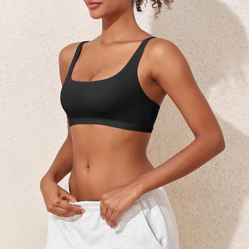 Women Wireless Bralettes Comfortable No Underwire Bras Scoop Neck Seamless Unlined Soft Lounge Bra in Saudi Arabia