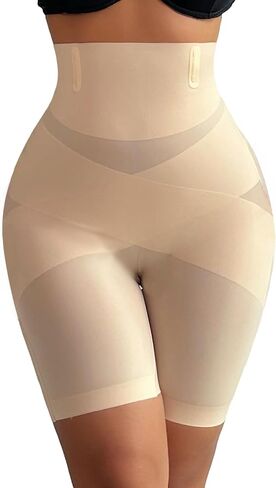 PAUKEE Women's Shapewear Tummy Control Body Shaper Shorts High Waisted Slimming Sculpting Waist Compression Shape wear in Saudi Arabia