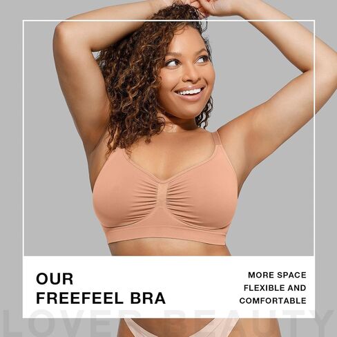 Women's Wireless Seamless Bras No Underwire Stretch Adjustable Bralettes Comfortable Soft Everyday Bra in Saudi Arabia