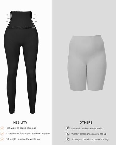 Nebility High Waisted Shapewear Tummy Control Body Shaper for Women Compression Thigh Slimmer Butt Lifting Shapewear in Kuwait