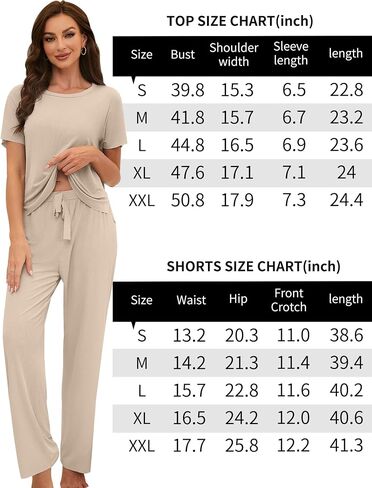 UMBY Pajamas for Women Set Round Collar Soft Loungewear 2 Piece Pj Set Sleepwear Short Sleeve Tops with Long Pants in Saudi Arabia