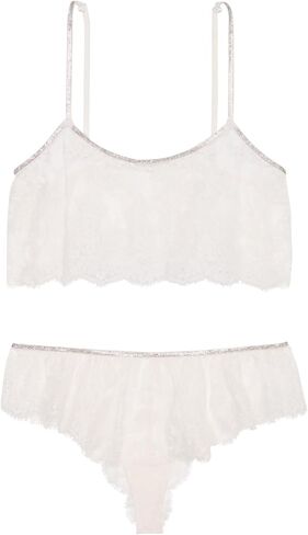 Victoria's Secret Fashion Show '24 Women's Twinkle Strap Lace Bralette & Flutter Shorts Set (XS-L) in Saudi Arabia