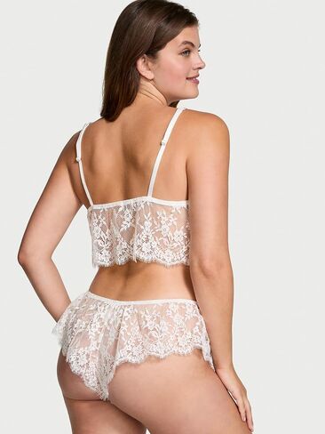 Victoria's Secret Fashion Show '24 Women's Twinkle Strap Lace Bralette & Flutter Shorts Set (XS-L) in Saudi Arabia