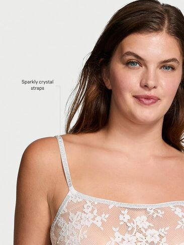 Victoria's Secret Fashion Show '24 Women's Twinkle Strap Lace Bralette & Flutter Shorts Set (XS-L) in Saudi Arabia