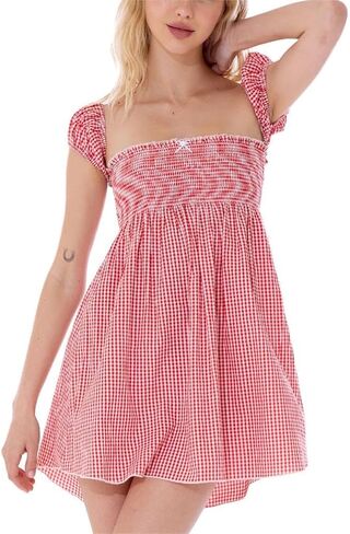 SOLILOQUY Women Spaghetti Strap Nightgown Victorian Princess Style Low Cut Backless Mini Dress Retro Vintage Short Dress in Kuwait