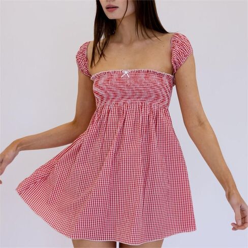 SOLILOQUY Women Spaghetti Strap Nightgown Victorian Princess Style Low Cut Backless Mini Dress Retro Vintage Short Dress in Kuwait