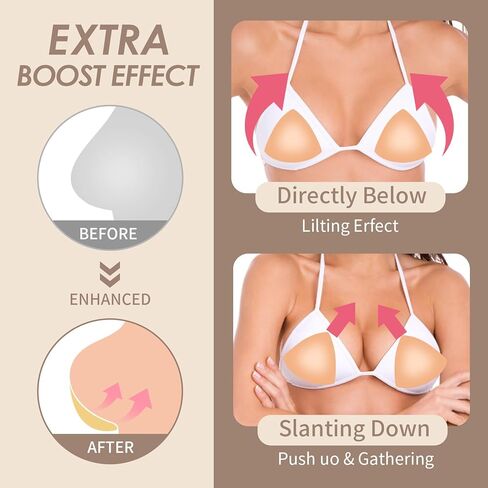 BOOMBA Bra Inserts Invisible Lift Inserts Double-Sided Sticky Bra Ultra Instant Lift Bra Inserts Suitable for all cup size in Saudi Arabia