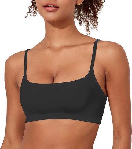 Women's Wireless Scoop Bralettes Comfortable No Underwire Bras Seamless Unlined Soft Everyday Bra in Kuwait