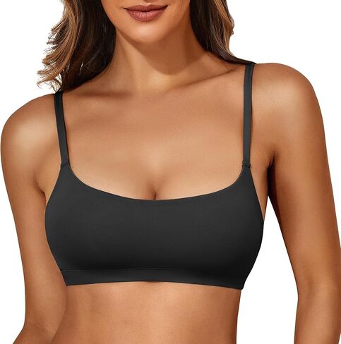 Women's Wireless Scoop Bralettes Comfortable No Underwire Bras Seamless Unlined Soft Everyday Bra in Kuwait