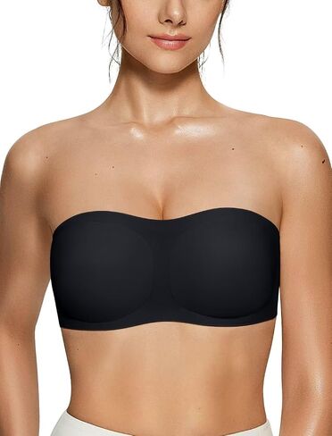 Vertvie Women's Wireless Strapless Bra Seamless Padded Bandeau Bra Non-Slip Silicone Tube Top Push Up Convertible Bralette in Saudi Arabia