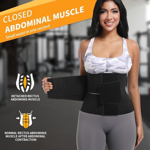 Women's Waist Trainer Corset, Tummy Control Shapewear Belt for Workout, Black in Saudi Arabia