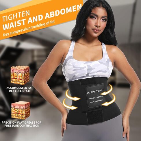 Women's Waist Trainer Corset, Tummy Control Shapewear Belt for Workout, Black in Saudi Arabia