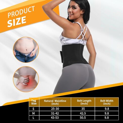 Women's Waist Trainer Corset, Tummy Control Shapewear Belt for Workout, Black in Saudi Arabia