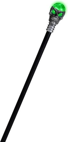 Spooktacular Creations Halloween Skull Ball Staff Vintage Cane, Magic Walking Cane Prop Stick Accessory for Halloween Party Pretend Play Costume, Halloween Dress Up in Saudi Arabia