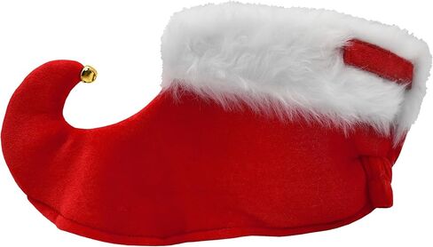 أحذية Nicky Bigs Novelties للكبار من الجنسين لعيد الميلاد سانتا الأحمر والأبيض Elf أحذية جلجل بيلز أغطية أحذية إكسسوار أزياء in Kuwait