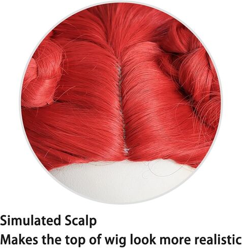 ColorGround Long Straight Hot Pink Cosplay Wig with 2 Ponytails for Halloween Party Costume (Hot Pink) in Saudi Arabia