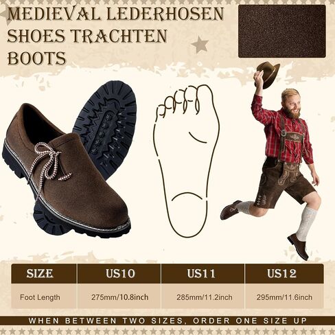 Cuffbow Lederhosen أحذية للرجال مهرجان أكتوبر زي الأحذية أصيلة الألمانية Lederhosen الجلد المدبوغ أحذية من الجلد البني حذاء كاجوال in Saudi Arabia