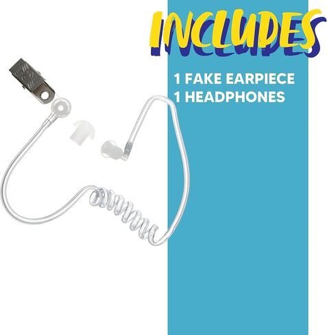 Spooktacular Secret Spy Earpiece Headphones Secret Service Earpiece FBI CIA Secret Service Security Police Guard سماعة أذن زي ملحق لعبة تجسس للأطفال والكبار هدايا حفلات الهالوين، كوسبلاي in Saudi Arabia
