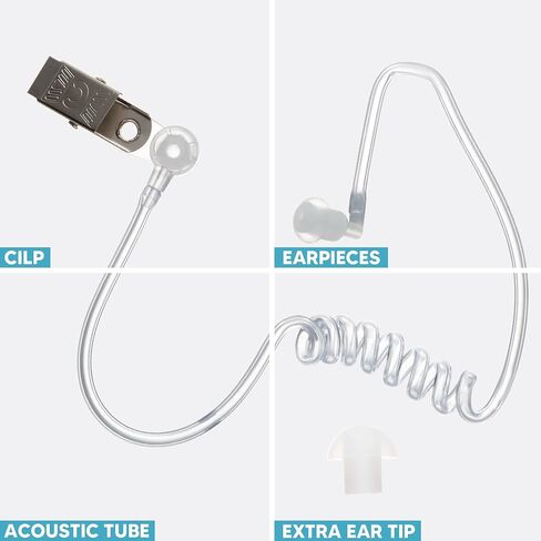 Spooktacular Secret Spy Earpiece Headphones Secret Service Earpiece FBI CIA Secret Service Security Police Guard سماعة أذن زي ملحق لعبة تجسس للأطفال والكبار هدايا حفلات الهالوين، كوسبلاي in Saudi Arabia