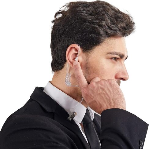 Spooktacular Secret Spy Earpiece Headphones Secret Service Earpiece FBI CIA Secret Service Security Police Guard سماعة أذن زي ملحق لعبة تجسس للأطفال والكبار هدايا حفلات الهالوين، كوسبلاي in Saudi Arabia