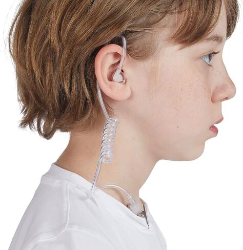 Spooktacular Secret Spy Earpiece Headphones Secret Service Earpiece FBI CIA Secret Service Security Police Guard سماعة أذن زي ملحق لعبة تجسس للأطفال والكبار هدايا حفلات الهالوين، كوسبلاي in Saudi Arabia