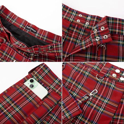 Scarlet Darkness Kilt for Men Scottish Traditional Irish Viking Kilt Tartan Utility Kilts in Saudi Arabia