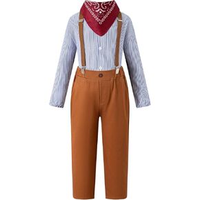 Okbebe Boys Pioneer Costume Kids Colonial Villager Costume
