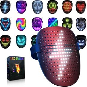QAQ LED Mask Light Up Mask with Gesture Sensing, Cool Stuff Toys Gifts for Teen Boy, Cool Mask for Halloween Costumes Masquerade