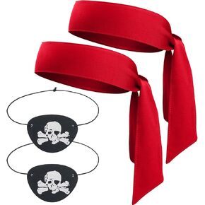 ONUPGO Halloween Pirate Accessories Pirate Party Favors Supplies for Men Women Include Pirate Headbands Pirate Eye Patches