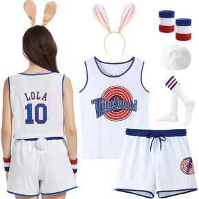 KaKaxi Couples Halloween Cosutme for Women Basketball Jersey Outfit and Accessories