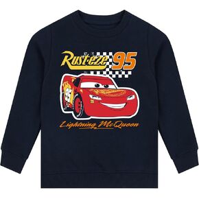 Disney Crewneck Sweatshirt | Lightning McQueen Cars Boys' Sweaters | Boys Sweater | Sizes 4 To 8