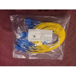 FiberCablesDirect - 3M OS2 LC LC Fiber Patch Cable | Duplex 9/125 LC to LC Singlemode Jumper 3 Meter (9.84ft) | 1g 10g sfp 10gbase dx Yellow Zip-Cord PVC ofnr - Personal Computer, Server in Kuwait