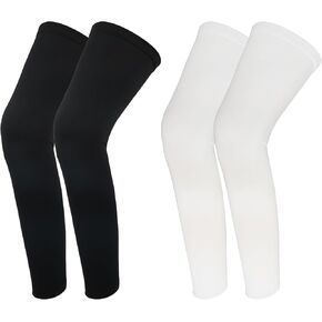 2 Pcs Leg Compression Sleeves for Men Women, Compression Leg Sleeve, Full Leg Sports Compression Sleeve, Compression Leg Sleeves Basketball, Compression Long Knee Sleeve for Running, Cycling, Football
