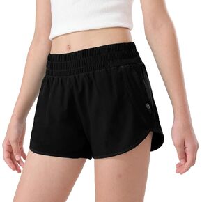 Aurefin Girls Athletic Shorts, Teen Kids Quick Dry Running Shorts with Zip Pocket Lightweight Track Workout Active shorts