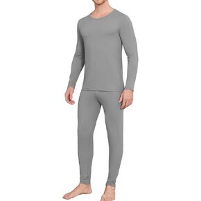 Ekouaer Men Thermal Underwear Set Fleece Lined Long Johns Set 2 Pcs Warm Base Layer Top & Bottom for Cold Weather