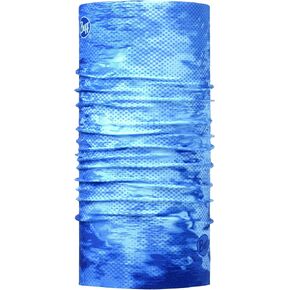 BUFF CoolNet UV Neck Gaiter, UPF 50 Sun Protection, Breathable, Versatile, Quick Dry Face Mask, Black & Blue, Adult Size