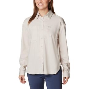 Columbia Women's Silver Ridge Utility Long Sleeve Shirt, Dark Stone, X-Small