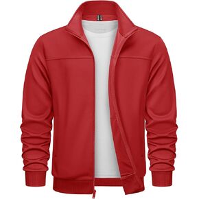 TACVASEN Men's Track Jacket Lightweight Full Zip Up Stand Collar Jacket Running Athletic Active Jacket Softshell Outerwear in Kuwait