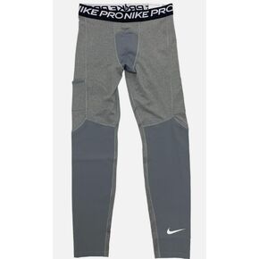 Nike Kids Boy's Pro Dri-FIT™ Tights (Little Kids/Big Kids) Carbon Heather/White XL (18-20 Big Kid)