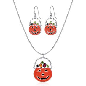 INNERDIVA Halloween Earrings for Women Skull BOO Pumpkin Ghost Maple Leaf Earrings Holiday Festive Jewelry Gifts