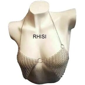 handmade Chainmail bikini;Medieval bra;Renaissance chainmail bra;Cosplay chainmail bra;aluminum chain mail bra adults size wear new