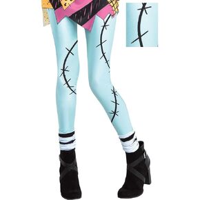 Party City Sally Halloween Leggings for Women, Disney, Nightmare Before Christmas, Standard Size Multicolored