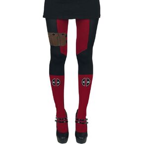 Marvel Comics Deadpool Suit Up Costume Sheer Tights