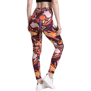 Halloween Leggings for Women 2024 Pumpkin Ghost Skull Printed High Waist Womens Leggings Stretchy Yoga Pants