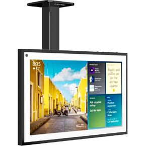 WALI Under Cabinet Mount for Echo Show 15, Height Adjustable and Foldable Mounting Bracket, Tilt Swivel for Alexa Echo Show 15, Holds up to 44lbs (ECS001), Black
